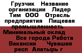 Грузчик › Название организации ­ Лидер Тим, ООО › Отрасль предприятия ­ Пищевая промышленность › Минимальный оклад ­ 20 000 - Все города Работа » Вакансии   . Чувашия респ.,Алатырь г.